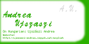 andrea ujszaszi business card