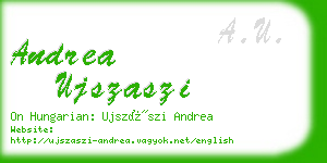 andrea ujszaszi business card